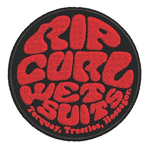 Patch Bordado Marcas Rip Curl 8x8cm