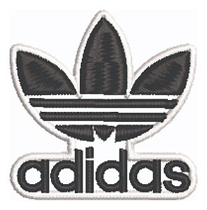 Patch Bordado Marcas adidas Antigo Fundo 5x5cm