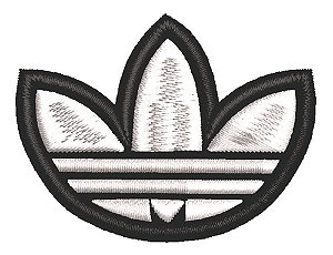 Patch Bordado Marcas adidas Logo Antigo Flor 5x3,8cm