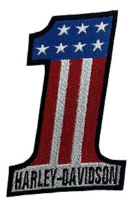 Patch Bordado Harley Davidson Number One Amer 6,3x9cm