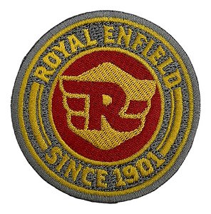 Patch Bordado Royal Enfield Since 1901 8x8cm