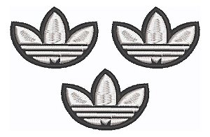 Patch Bordado Marcas adidas Logo Antigo Flor 2x1,5cm