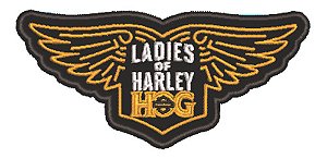 Patch Bordado Harley Davidson Ladies Of Harley 10x4,8cm
