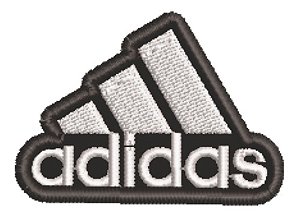 Patch Bordado Marcas Listas adidas Logo 5,5x4cm