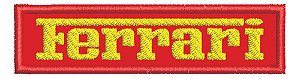 Patch Bordado Carros Ferrari Tarjeta 10x2,5cm