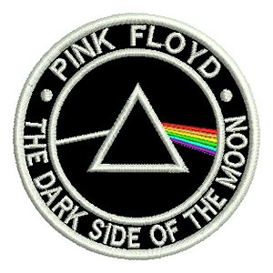 Patch Bordado Música Pink Floyd Dark Side 8x8cm
