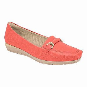 Mocassim Piccadilly Hello Maxi Croco Goiaba 147303 - Joanete