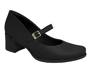 Scarpin Boneca Piccadilly Danubia Salto Médio Preto 654021