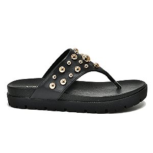 Sandália Via Marte Rasteira Flatform Preta 102-002-01