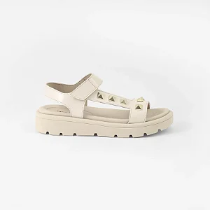 Sandália Papete Feminina Piccadilly Widefit Gabriela Off White 486004