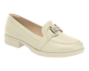 Mocassim Loafer Piccadilly Leci Off White 653020