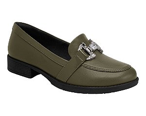 Mocassim Loafer Piccadilly Leci Verde Militar 653020