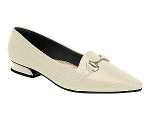 Scarpin Piccadilly Maxi Silvia Salto Baixo Off White 279038