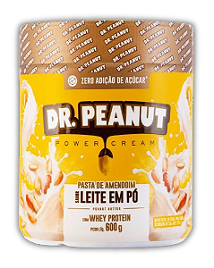 Pasta de amendoim Dr Peanut sabor Leite em Pó - 600g