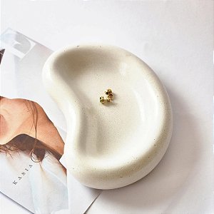 Bandeja Orgânica Bean em Cimento Branco -OFFW