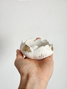 Mini Flor de Lótus- Em cimento Branco- Personalizável