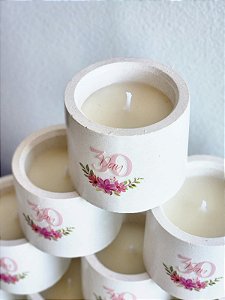 Kit 10 unidades mini velas aromáticas - Redondo- PERSONALIZAVEIS