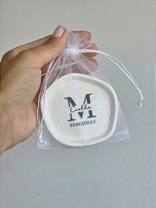 Mini Porta Joias do dia Orgânico- em Cimento Branco- PERSONALIZÁVEL SOMENTE ESCRITA