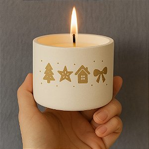 Vela Aromática Natalina - Baunilha e Caramelo