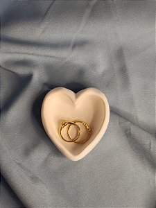 Mini Porta-Joias Coração Orgânico- Personalizável escrita