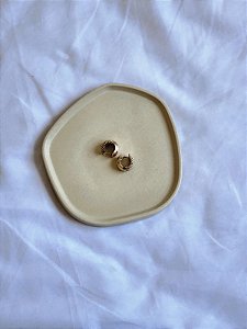 Bandeja Irregular P- em cimento branco - MARFIM