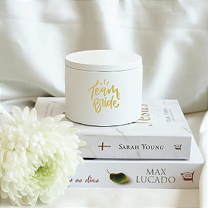 Vela Personalizável em cimento branco