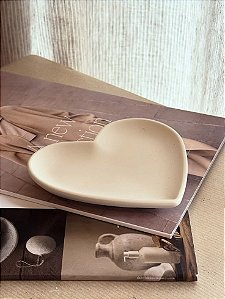 Porta Joias Coração em Cimento Branco- Personalizável