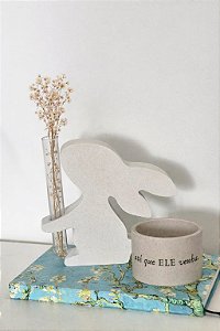 Vaso Coelho Minimalista - em branco