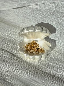 Mini Porta Joias do dia concha - Personalizável- Inicial e cor da peça