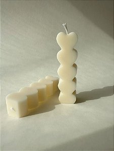 10 Mini Velas Corações Empilhados- Arómatica