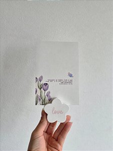 Porta-retrato / Porta-bilhete Flor - Personalizável