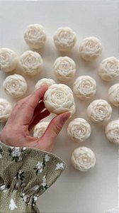 10 Mini Velas Peônias- Aromática- no saquinho tule