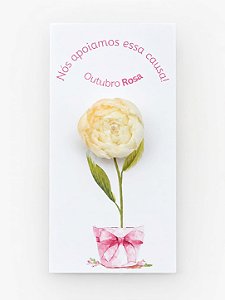 10 Mini Velas Peônias + Cartão personalizável