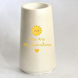 Mini Vaso Personalizável - Em Cimento Branco