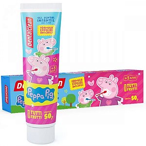 Creme Dental Infantil Peppa Pig com Flúor Sabor Tutti Frutti 50G
