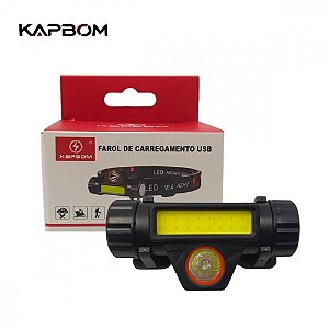 Lanterna LED para Cabeça - Regulagem Ajustável e Carregamento USB KA-L1518 Kapbom