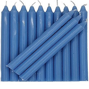 1 Kg De Velas Palito Colorida Azul Claro De 18cm - Velas por Quilo Parafina 100% Pura Fábrica de Velas São Jorge