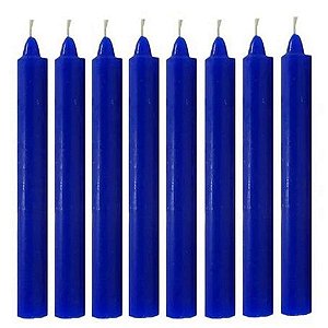 1 Kg De Velas Palito Colorida Azul Escuro De 18cm - Velas por Quilo Parafina 100% Pura Fábrica de Velas São Jorge