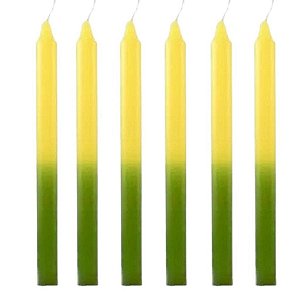 1 Kg De Velas Palito Bicolor Amarela e Verde 18cm - Velas por Quilo Parafina 100% Pura Fábrica de Velas São Jorge