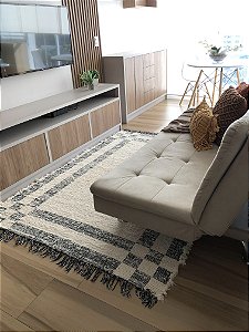 Tapete Clássico Boho Preto – MÉDIO – 1,50 x 2,00m