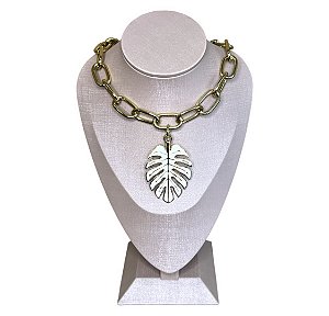 Colar Costela De Adão Folhado A Ouro