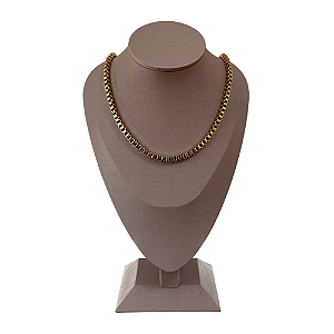 Colar Cordão Veneziano Folhado a Ouro