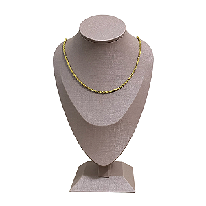 Colar Cordão Baiano Folhado a ouro