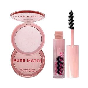 Kit Pó Matificante Pure Matte + Gel de Sobrancelhas Brow Rise- Ruby Rose