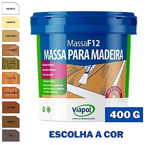 Massa F12 Viapol 400g - Mogno
