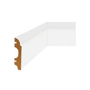 Rodapé Clean 8cm Durafloor Branco Nevada (Barra 2,10 Metros)