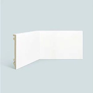 Rodapé De Poliestireno Espaçofloor Liso Branco 15cm X 15mm X 2,20m