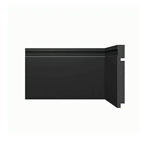 Rodapé De Poliestireno Santa Luzia Black 3480 Preto 15cm X 16mm X 2,4m
