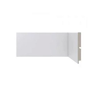 Rodapé De Poliestireno Santa Luzia Moderna 496 Branco 15cm X 16mm X 2,4m