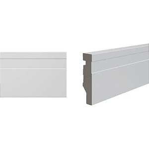 Rodapé Durafloor Maxx M-01 70 Pvc Branco (Barra 2,10 Metros)